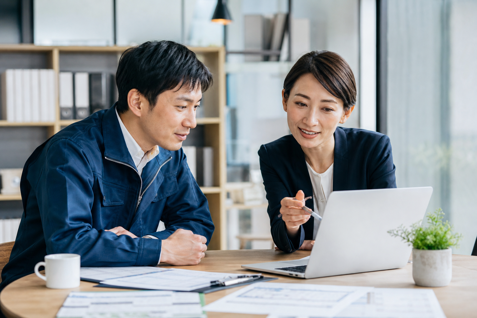 シフトと休日を確認する工場求人のチェックイメージ