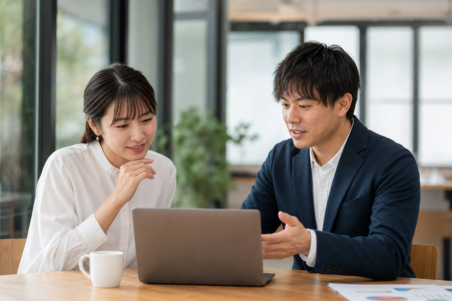 応募前に条件を相談するイメージ