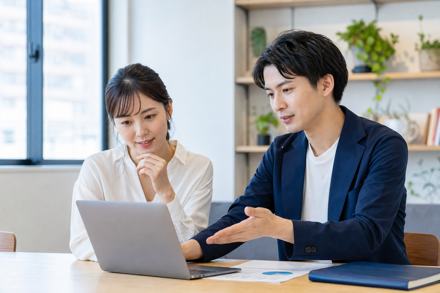 応募前に条件を相談するイメージ