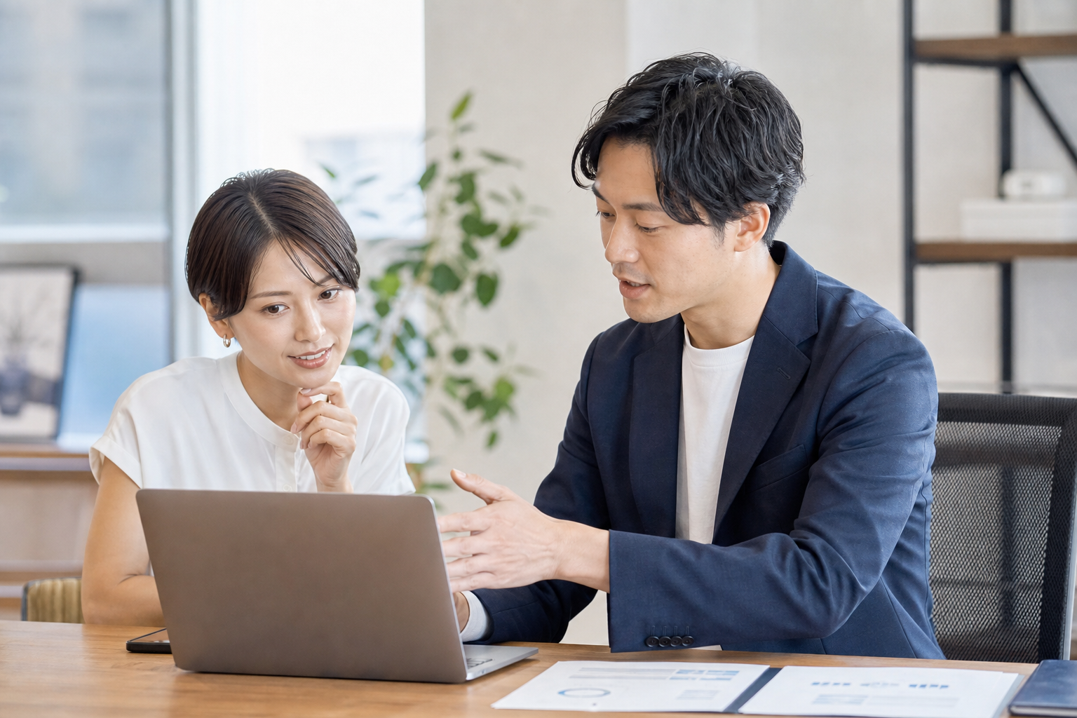 応募前に条件を相談するイメージ