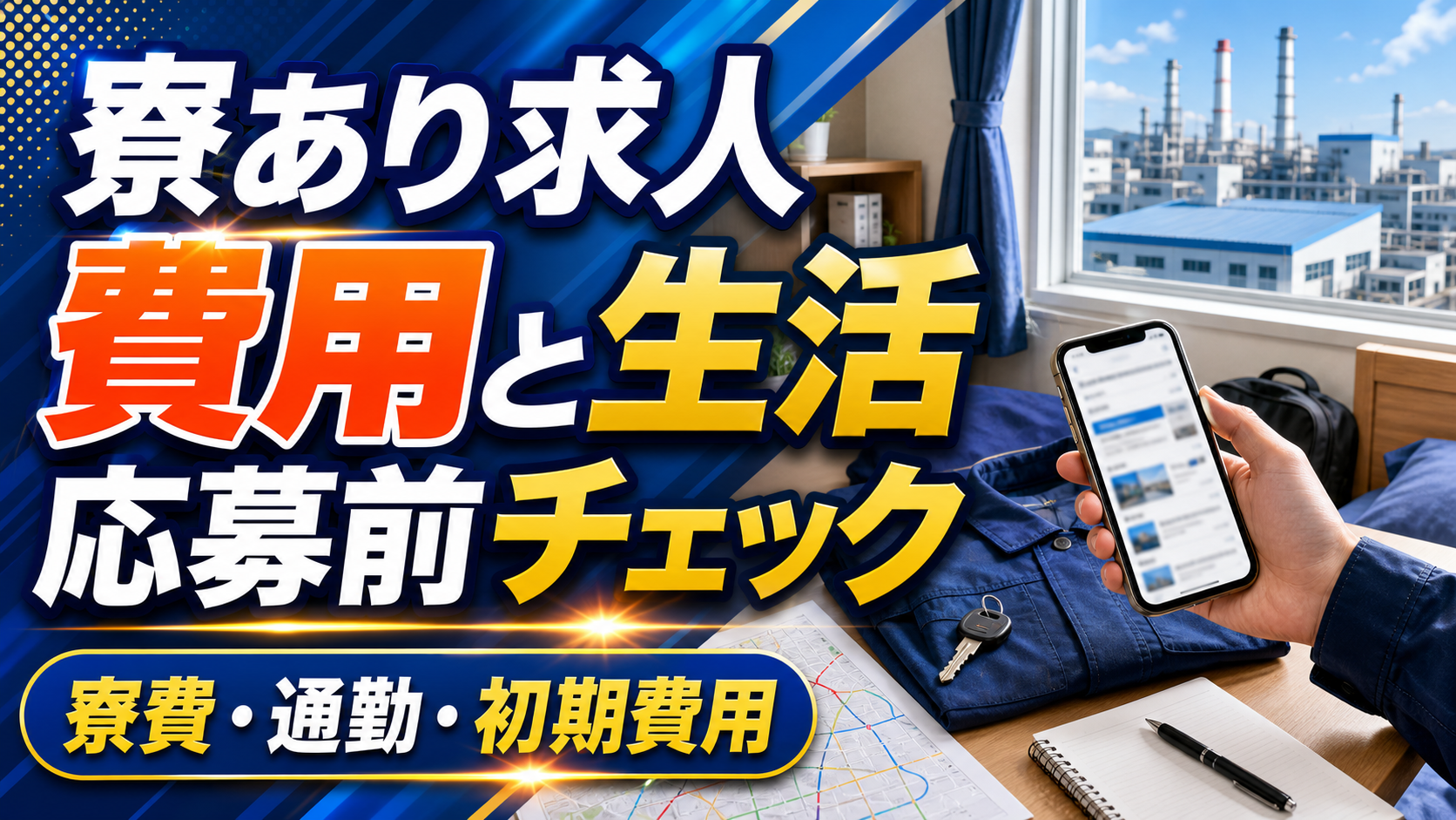 工場の寮あり求人で確認したい寮費・通勤・初期費用を整理したアイキャッチ画像