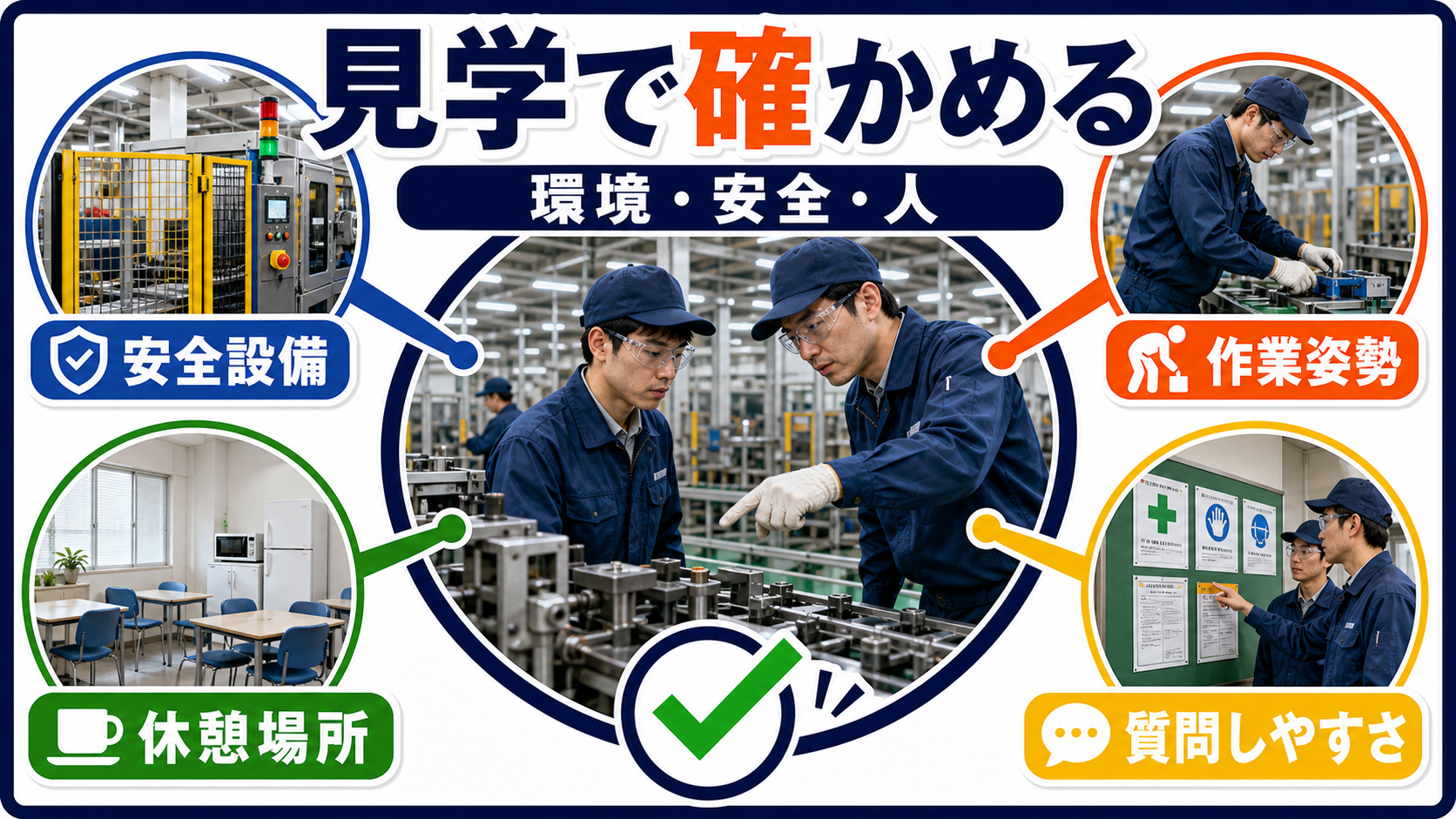 第6章｜職場環境と安全面は見学で確かめるの要点を整理した本文中の要約画像