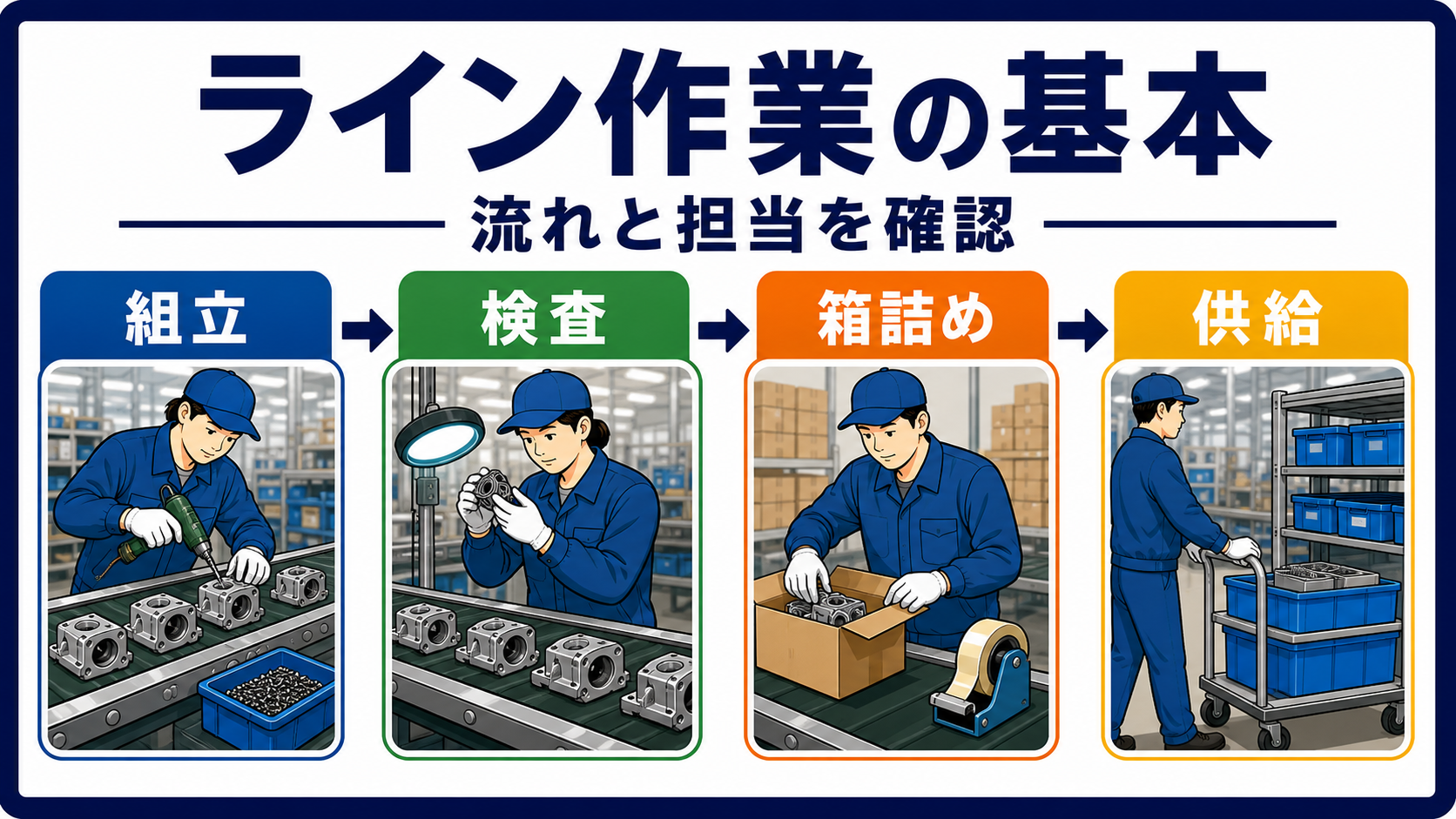 第1章｜ライン作業求人は担当工程と流れを先に見るの要点を整理した本文中の要約画像
