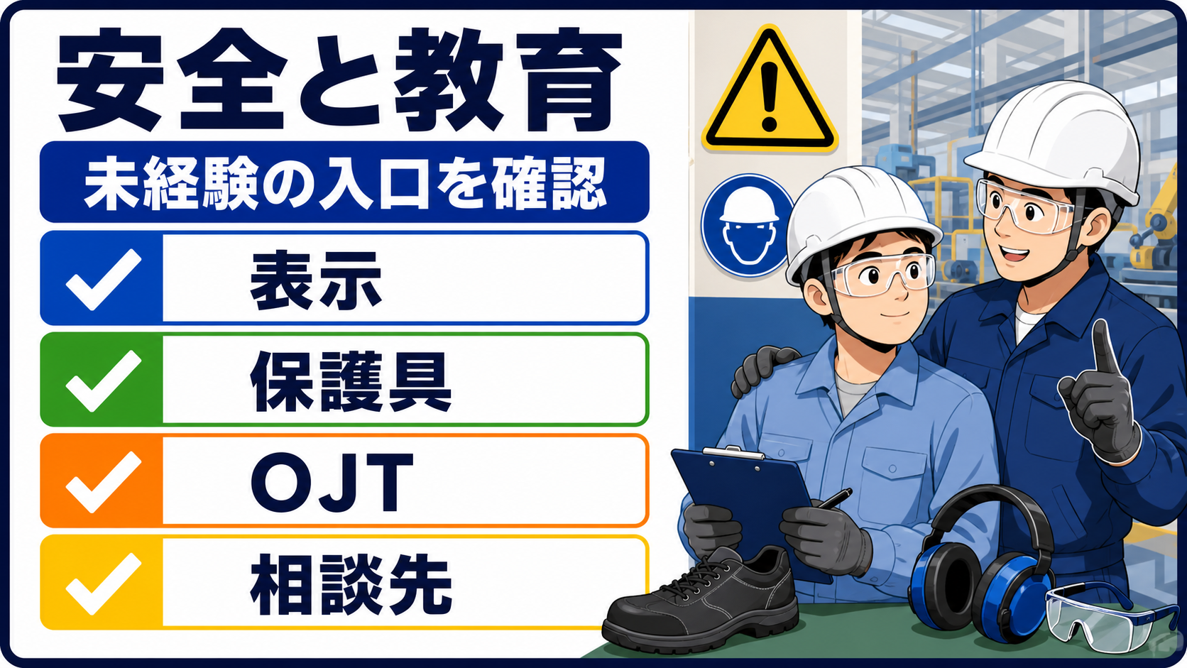 第4章｜安全管理と教育体制は未経験者ほど細かく確認するの要点を整理した本文中の要約画像