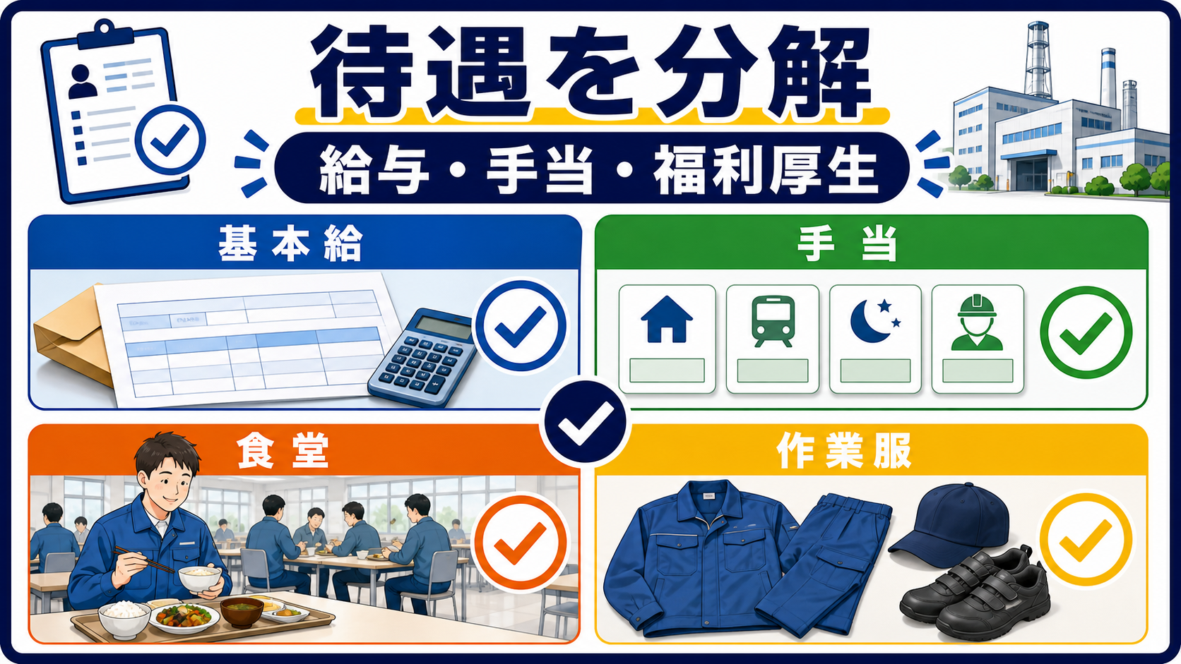 第5章｜給与・手当・福利厚生は使える条件まで見るの要点を整理した本文中の要約画像
