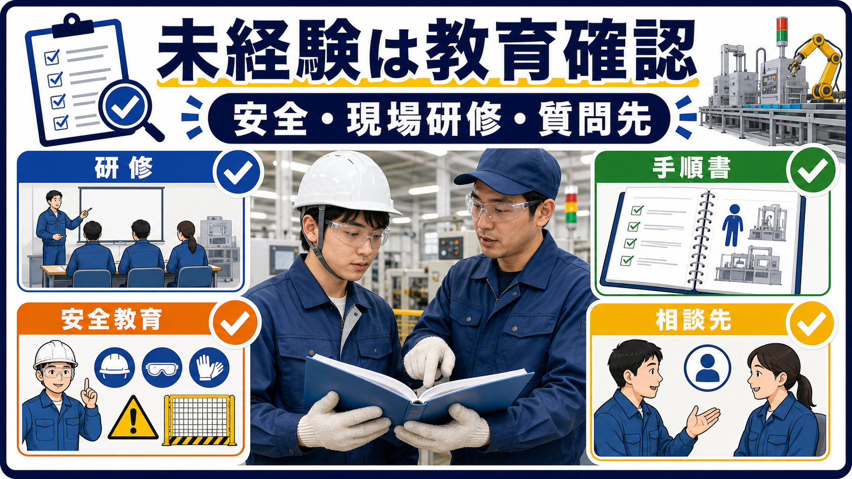 第7章｜未経験者は教育体制・安全ルール・質問先を見るの要点を整理した本文中の要約画像
