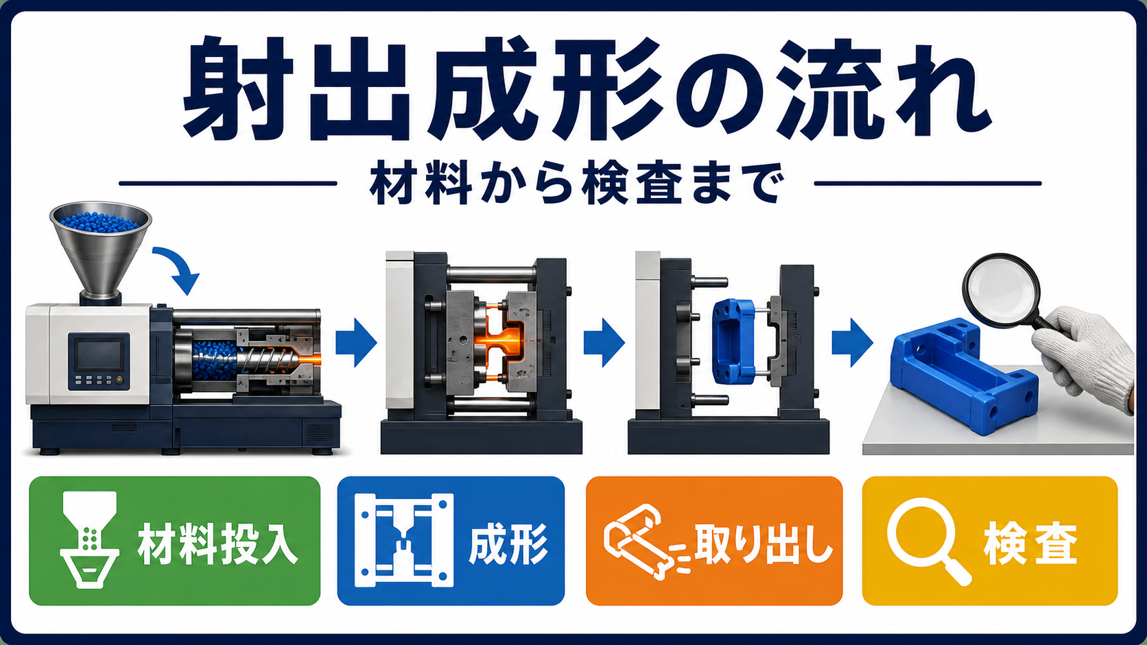 第1章｜射出成形オペレーターの仕事の流れを整理した本文中の要約画像