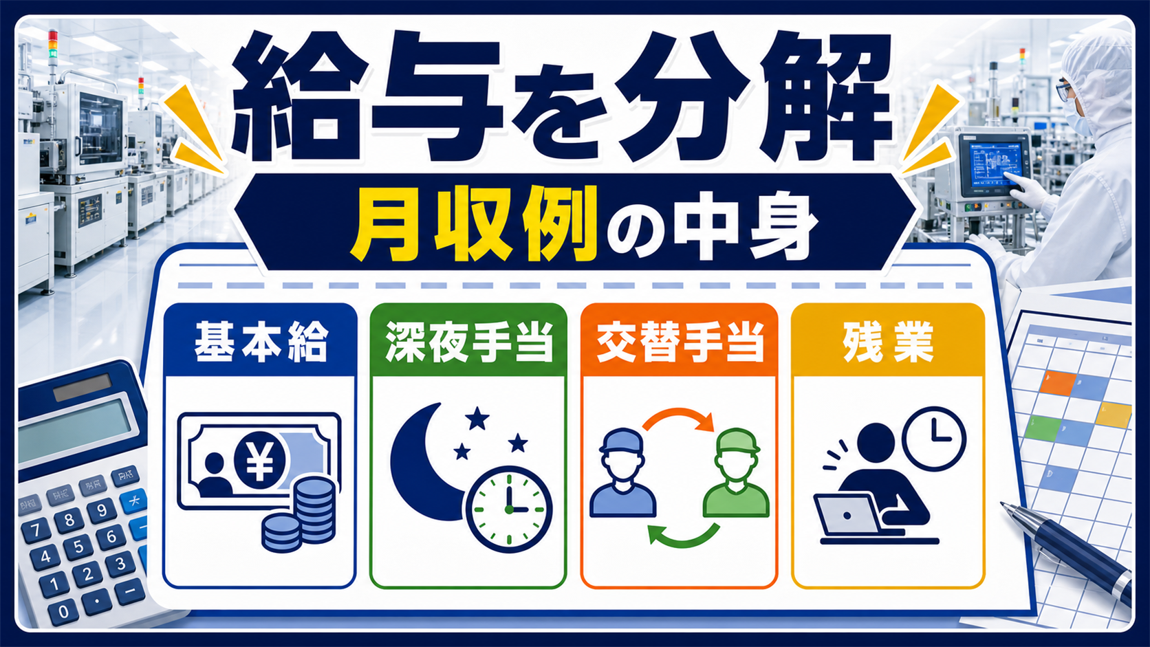 第5章｜給与・手当・月収例を分解する要点を整理した本文中の要約画像