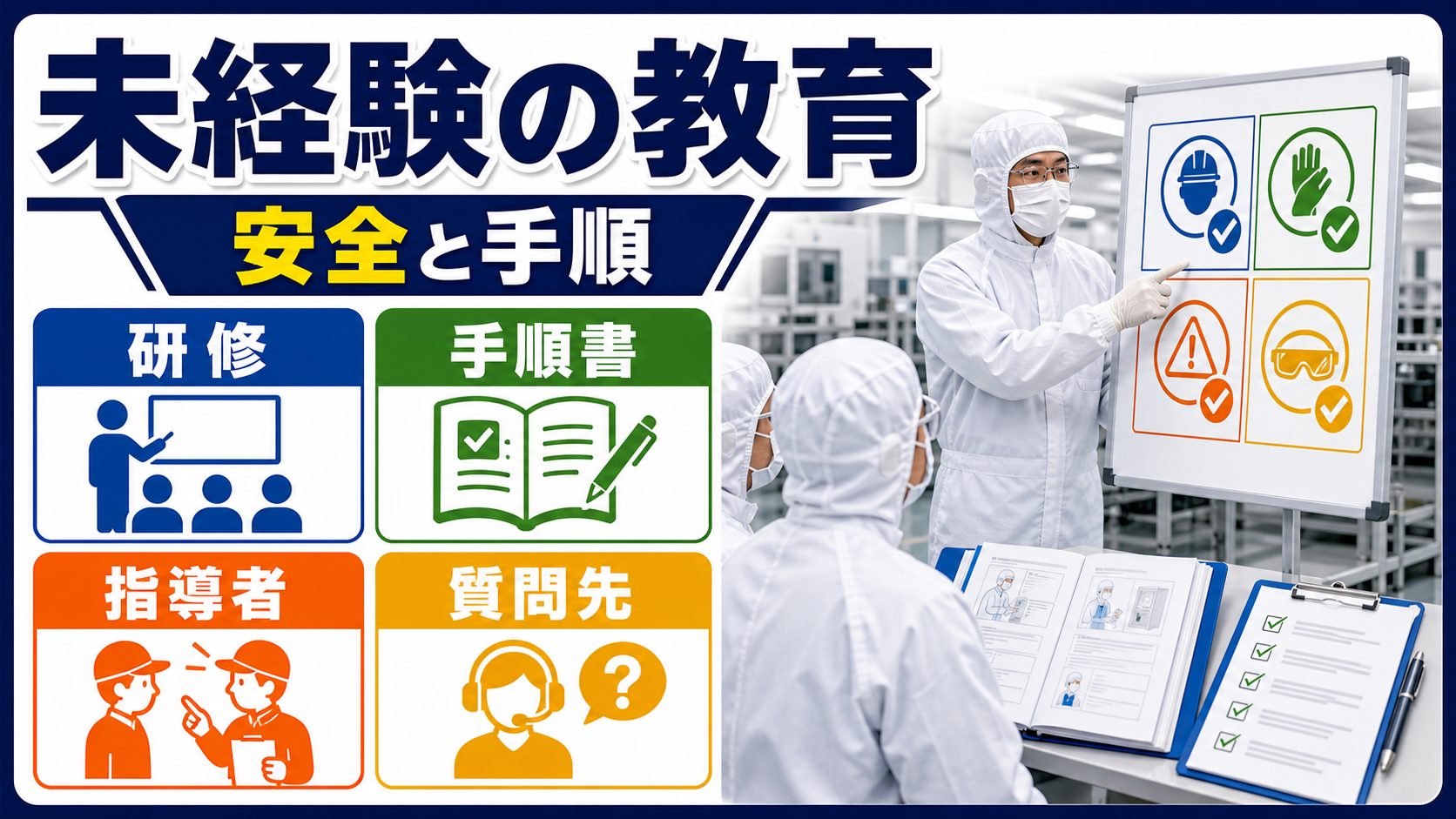 第6章｜未経験向けの教育体制と安全確認の要点を整理した本文中の要約画像