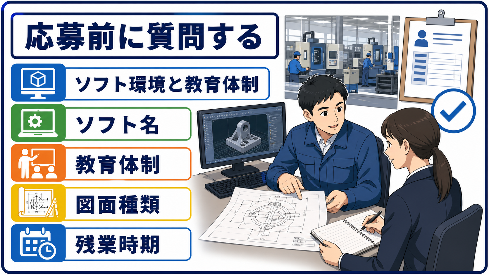 第7章｜面接・職場見学ではソフト環境と教育体制を質問するの要点を整理した本文中の要約画像