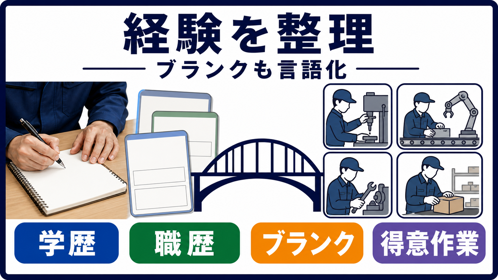 第5章｜学歴・ブランク・転職回数は仕事内容との相性で考えるの要点を整理した本文中の要約画像