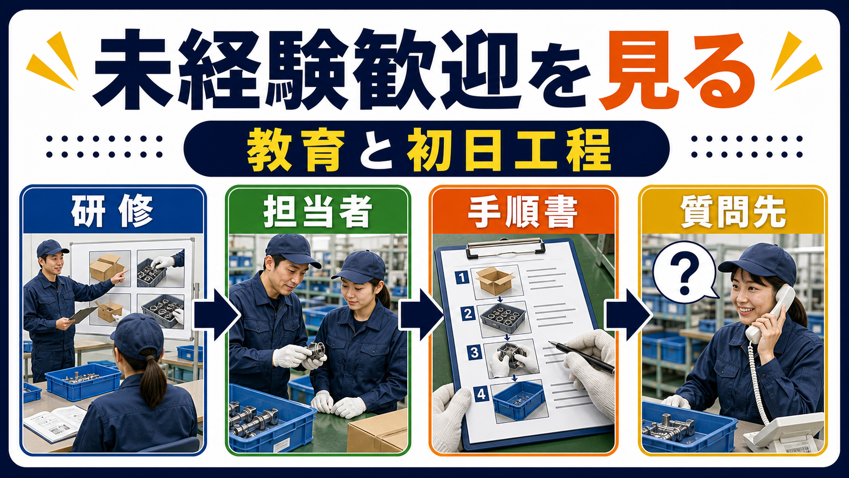 第4章｜未経験歓迎は教育体制と最初の担当工程で判断する要点を整理した本文中の要約画像