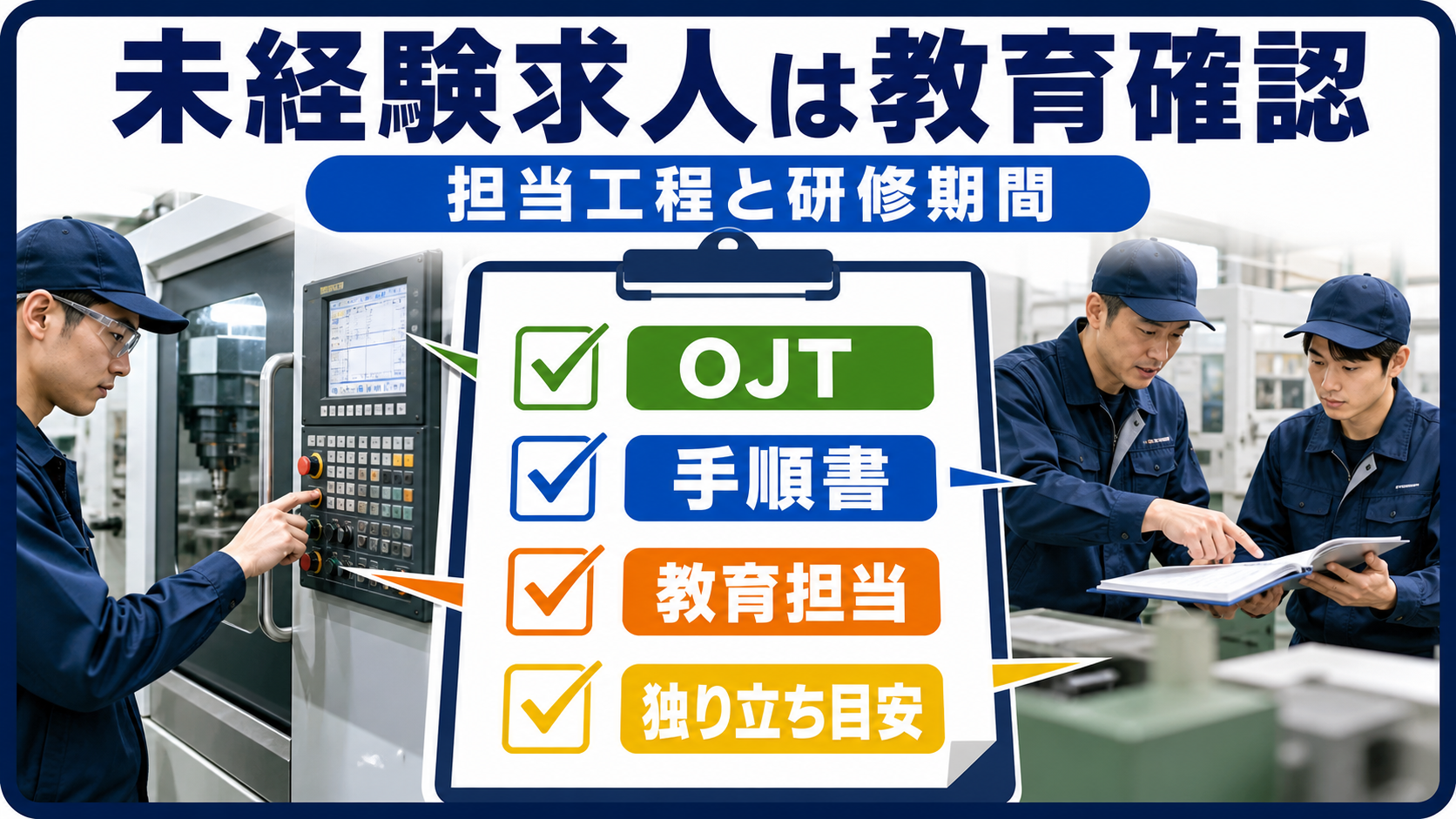 第3章｜未経験歓迎求人は研修内容と担当工程を確認するの要点を整理した本文中の要約画像