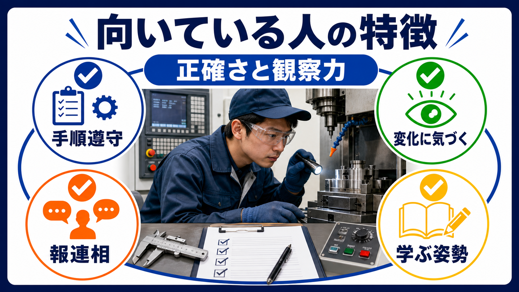 第6章｜向いている人は正確さ・観察力・報連相を続けられる人の要点を整理した本文中の要約画像